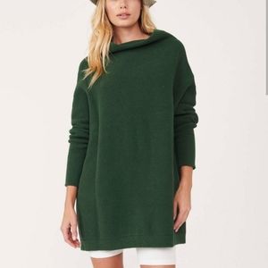 Free People Ottoman Tunic Sweater in Aged Pine Size Small